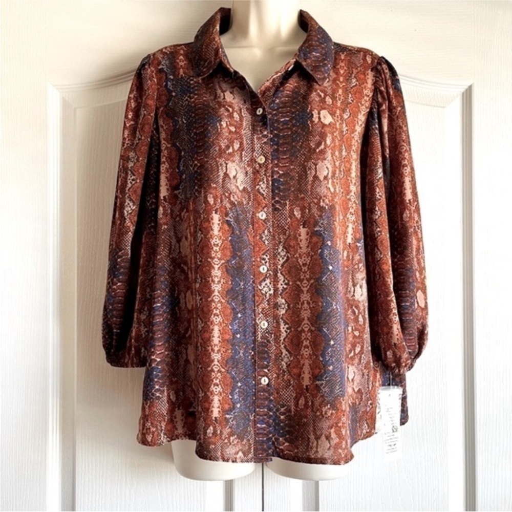 Nanette Lepore Animal Print Blouse - Picture 2 of 8